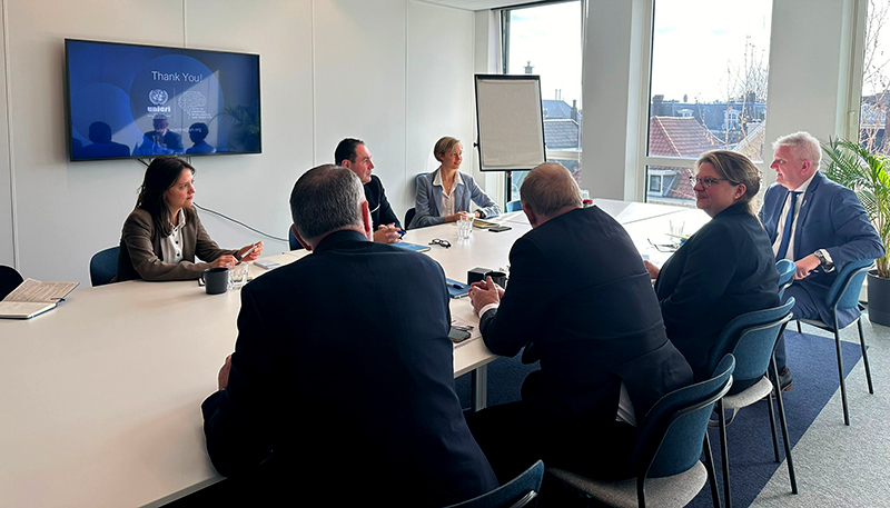 Hosting a high-level visit to UNICRI Centre for AI and Robotics in The Hague, Netherlands.