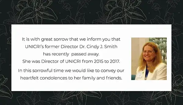 Remembering Cindy J. Smith, UNICRI's former Director