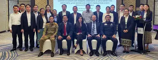 Participants pose for a family photo